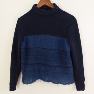 Rebecca Taylor Cowl Neck Knit Sweater Fringe Hem Size Small